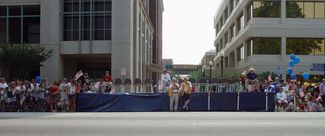 Stage used for Parade VIP Seating and Float